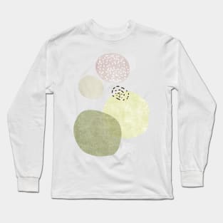 abstract contemporary stone art, the balance of life, monochrome, minimalist modern art Long Sleeve T-Shirt